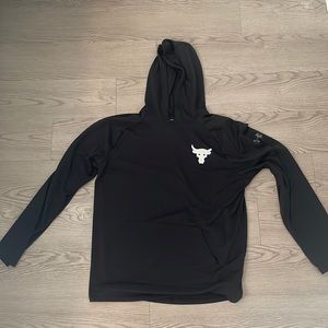 Under Armour Project Rock Tech Lightweight Hoodie. Black. Large.